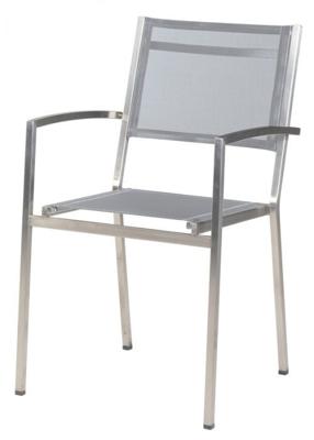 4SO Plaza dining stoel Ash Grey rvs 4SO Plaza dining stoel Ash Grey rvs