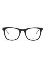 Saint Laurent Eyewear lunettes de vue rondes à logo imprimé - Noir