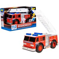 Speelgoed brandweerwagen met licht en geluid 18 x 8 x 10.5 cm      -