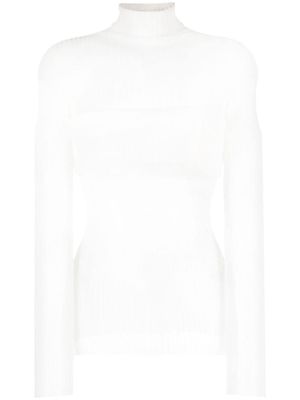 QUIRA haut en maille à design nervuré - Blanc