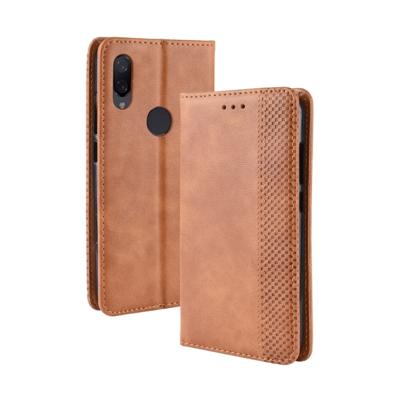 Magnetische Buckle retro Crazy Horse textuur horizontale Flip lederen case voor Xiaomi Redmi 7 met houder & kaartsleuven & fotolijstjes (bruin)
