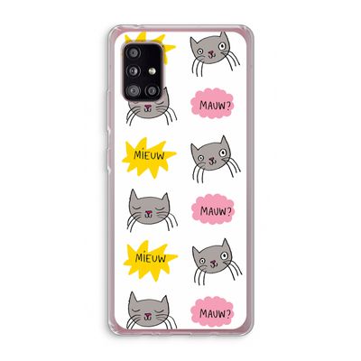 Meow: Samsung Galaxy A51 5G Transparant Hoesje