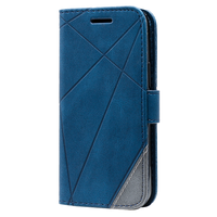 iPhone 15 Pro Max hoesje - Bookcase - Pasjeshouder - Portemonnee - Patroon - Kunstleer - Blauw