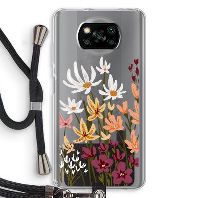 Painted wildflowers: Xiaomi Poco X3 NFC Transparant Hoesje met koord