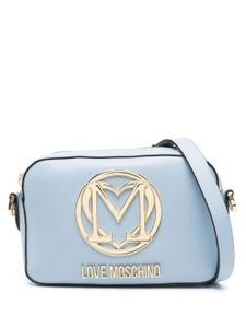 Love Moschino sac à bandoulière à plaque logo - Bleu