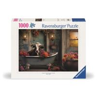 Ravensburger legpuzzel the cow in the bathtub, 1000st.