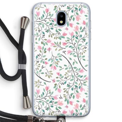 Sierlijke bloemen: Samsung Galaxy J5 (2017) Transparant Hoesje met koord