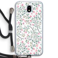 Sierlijke bloemen: Samsung Galaxy J5 (2017) Transparant Hoesje met koord