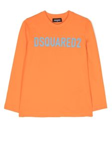 DSQUARED2 KIDS haut à logo imprimé - Orange