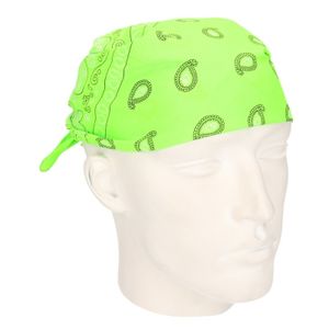 Neon groene zakdoek bandana 53 x 53 cm