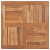 vidaXL Tafelblad vierkant 80x80x2,5 cm massief teakhout