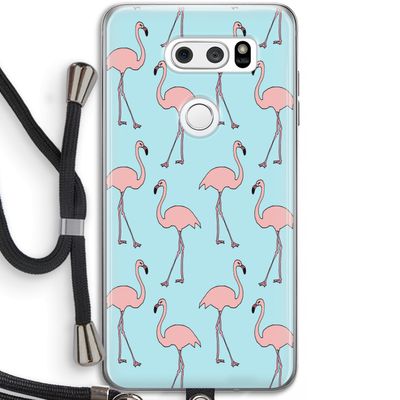 Anything Flamingoes: LG V30 Transparant Hoesje met koord