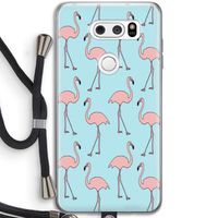 Anything Flamingoes: LG V30 Transparant Hoesje met koord