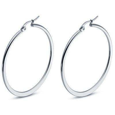 Hoop Oorringen Cilla Jewels Edelstaal Zilverkleurig-40mm
