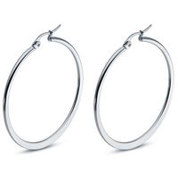 Hoop Oorringen Cilla Jewels Edelstaal Zilverkleurig-40mm