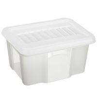 Sunware opslagbox kunststof 24 liter transparant 42 x 33 x 22 cm met deksel - thumbnail