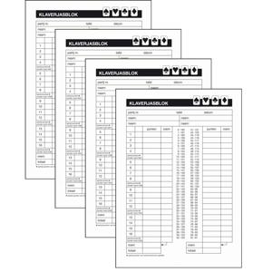 Klaverjas scoreblok - 4x - A5 - 50 vellen - klaverjassen spel