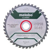 Metabo Accessoires Cirkelzaagblad | Precision Cut Classic | 216x30mm | Z40 WZ 5° neg/B - 628652000