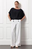 Lexie sailor bnd pinstripe trousers - off white/dark blue - 12750
