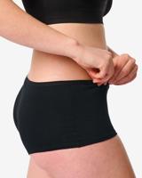 HEMA Damesboxer katoen - 2 stuks zwart (zwart)