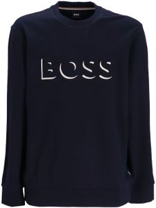 BOSS sweat à logo imprimé - Bleu