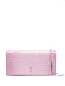 Alexander McQueen sac à bandoulière à effet peau de crocodile - Rose