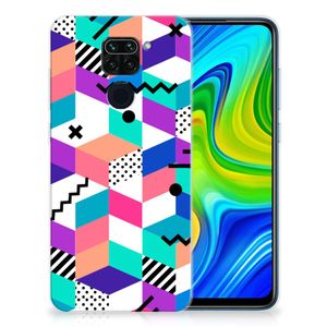 Xiaomi Redmi Note9 TPU Hoesje Blokken Kleurrijk