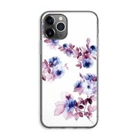 Waterverf bloemen: iPhone 11 Pro Max Transparant Hoesje