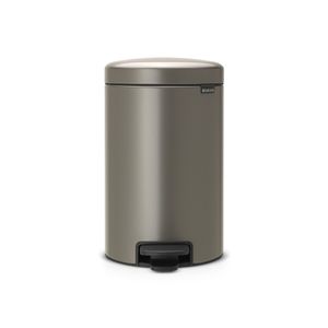 Brabantia newIcon pedaalemmer 12 liter met kunststof binnenemmer - Platinum