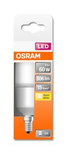 OSRAM 4058075428362 LED-lamp Energielabel F (A - G) E14 Ballon 8 W = 60 W Warmwit (Ø x l) 37.2 mm x 115 mm 1 stuk(s)