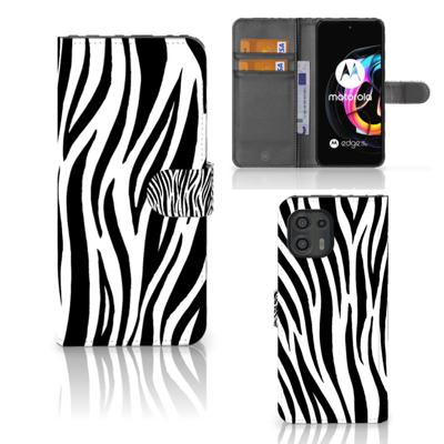 Motorola Edge 20 Lite | Telefoonhoesje | Met pasjeshouder | Zebra