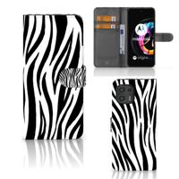 Motorola Edge 20 Lite | Telefoonhoesje | Met pasjeshouder | Zebra