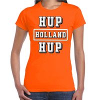 Oranje / Hup Holland Hup supporter t-shirt oranje voor dames