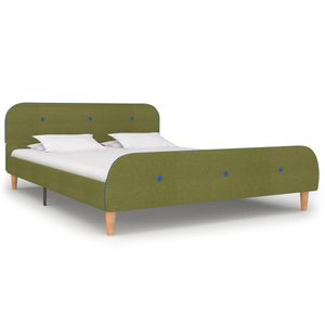 Bedframe stof groen 140x200 cm