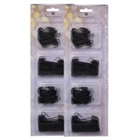 Kerstbalhaakjes - 600x stuks - zwart - 7 en 10 cm - kerstboomhaakjes