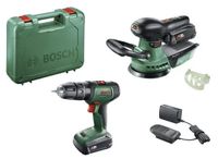 Bosch Groen Toolkit UniversalImpact 18 + AdvancedOrbit 18 | 2 x 2.0 Ah accu's + lader 06039D410A - thumbnail
