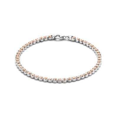 Tennisarmband zilver-zirconia bruin-geel 2,8 mm 16-19 cm