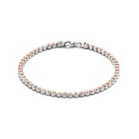 Tennisarmband zilver-zirconia bruin-geel 2,8 mm 16-19 cm