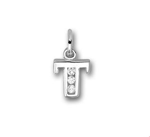 TFT Bedels Letter T Zirkonia Rij Zilver