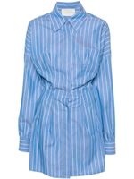 WOERA robe-chemise courte à rayures - Bleu - thumbnail