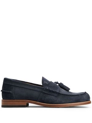 Tod's mocassins en daim à glands - Bleu
