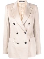 Tagliatore double-breasted cashmere blazer - Tons neutres