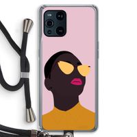 Yellow glasses: Oppo Find X3 Pro Transparant Hoesje met koord