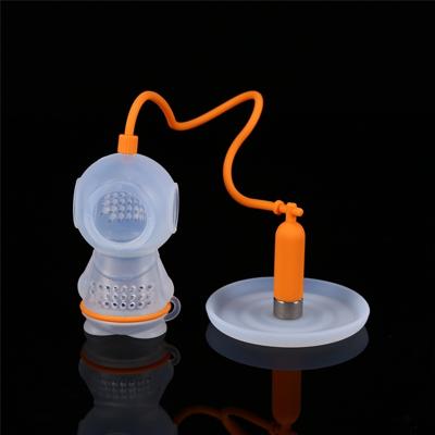 Creatieve duiker vorm Theezeef filter siliconen theezakjes (oranje)