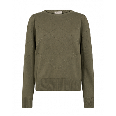 FreeQuent - Groen | Dames | Trui | Groen | L | regular | Kamst mode