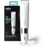 Braun Body Mini BS1000 elektrische lichaamstrimmer voor mannen en vrouwen - nat en droog - multifunctioneel - wit