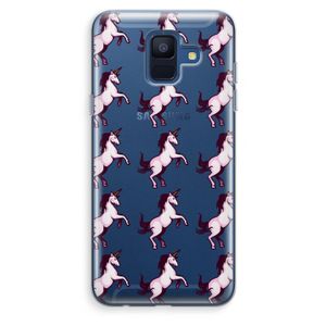 Musketon Unicorn: Samsung Galaxy A6 (2018) Transparant Hoesje