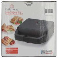 Daily Home Tosti Wafelijzer Set Zwart