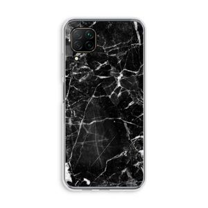 Zwart Marmer 2: Huawei P40 Lite Transparant Hoesje