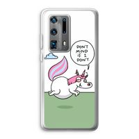 Unicorn: Huawei P40 Pro Plus Transparant Hoesje